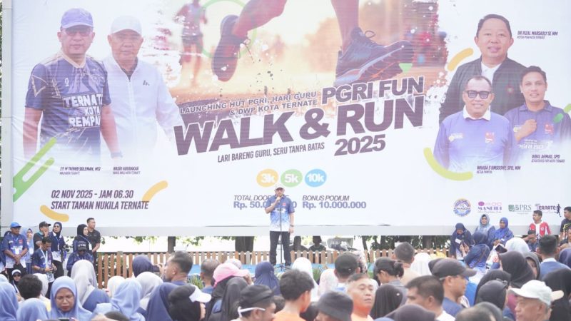 Wali Kota Ternate Luncurkan Rangkaian Kegiatan HUT PGRI ke-80