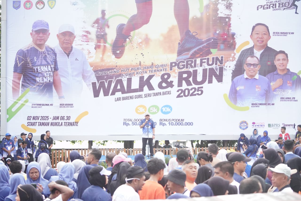 Wali Kota Ternate Luncurkan Rangkaian Kegiatan HUT PGRI ke-80