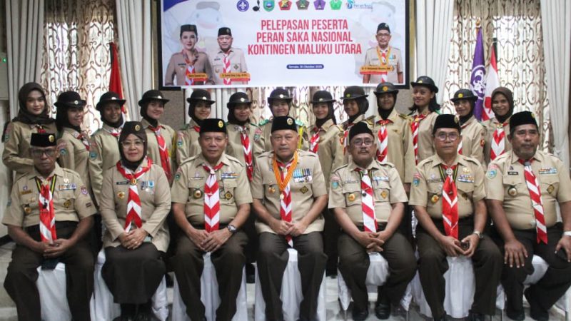 Kontingen Pramuka Maluku Utara Ikut Peran Saka Nasional di Gorontalo